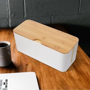 Box Cable Organizer Desk Cord Hider